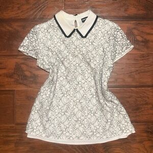 Karl Lagerfeld Peter Pan Collar Blouse